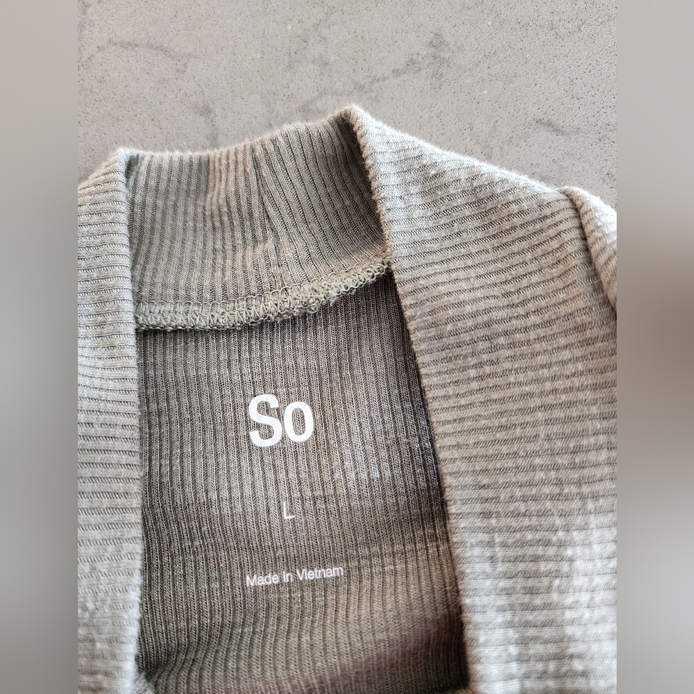 SO Olive Green Ribbed Sleeveless Tank Top - Picture 2 of 2
